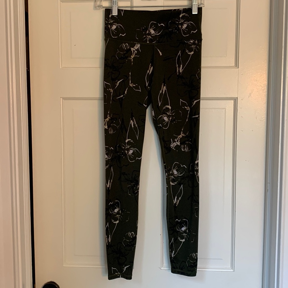 Fabletics Green Floral Leggings